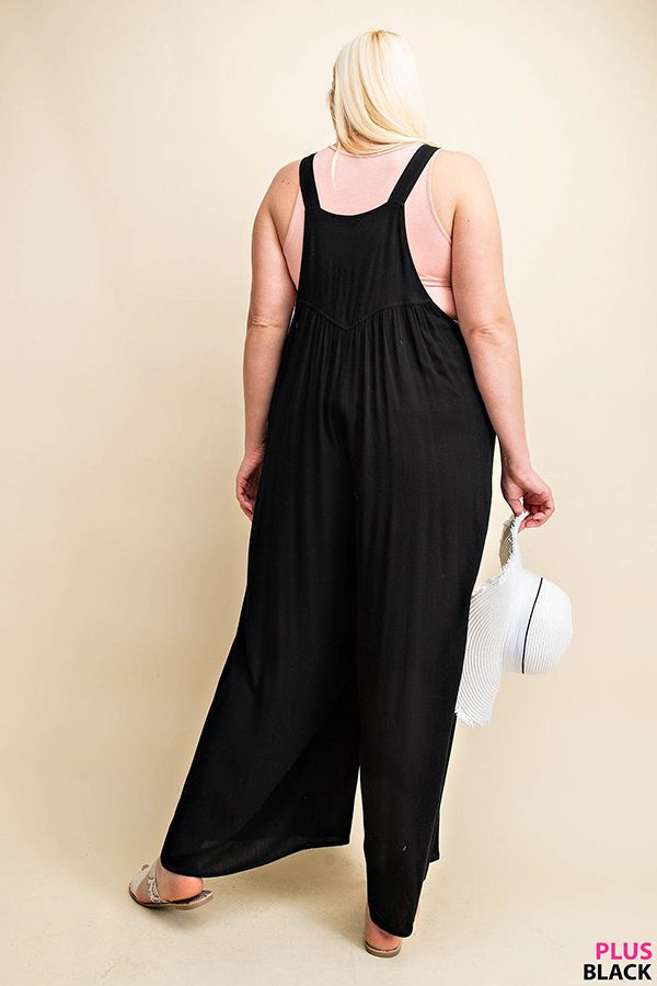Plus Size Overall Jumpsuit in Black