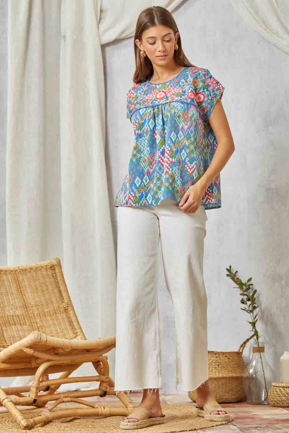 Baby Doll Embroidery Top by Savanna Jane