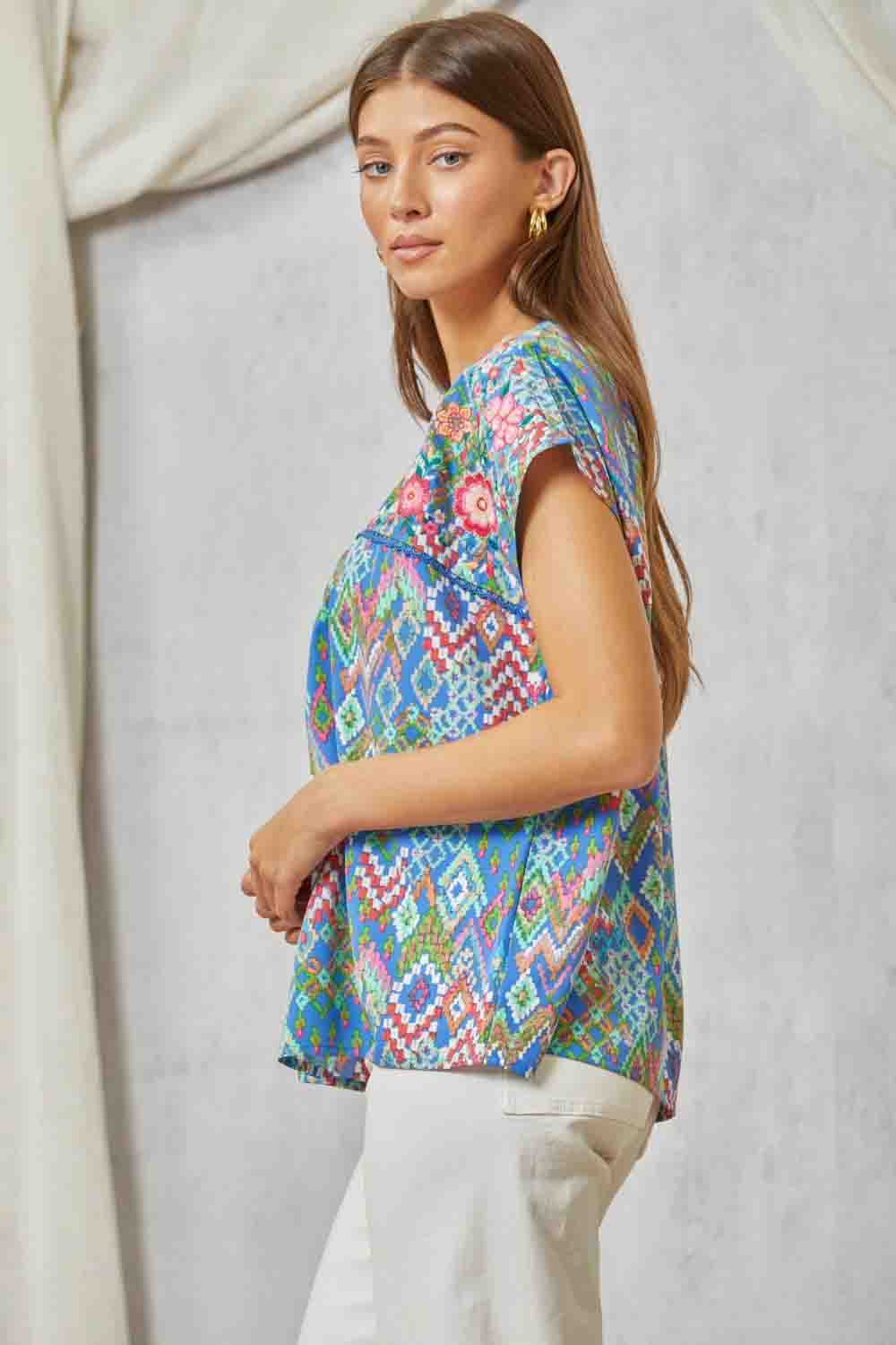 Baby Doll Embroidery Top by Savanna Jane