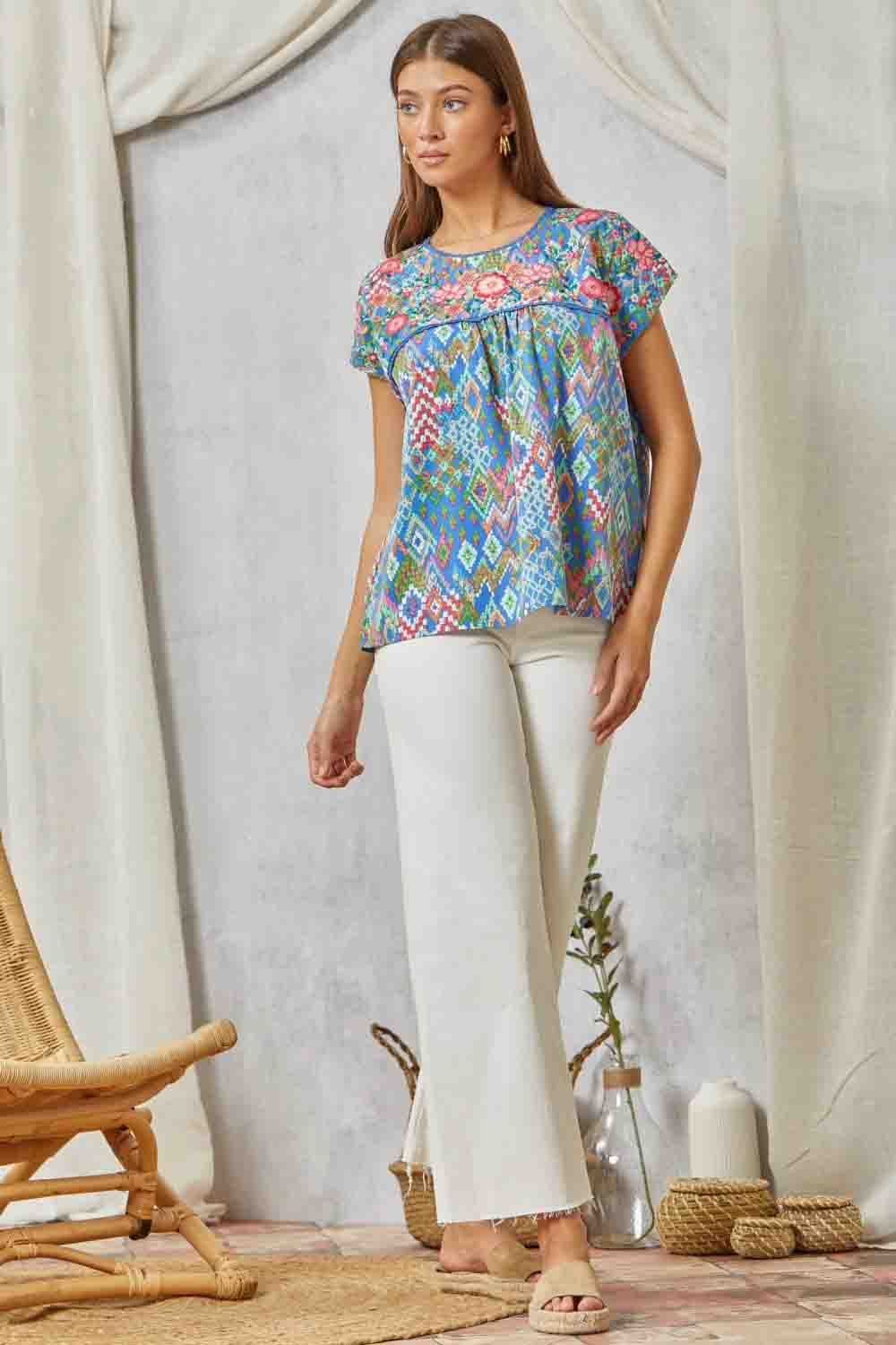 Baby Doll Embroidery Top by Savanna Jane