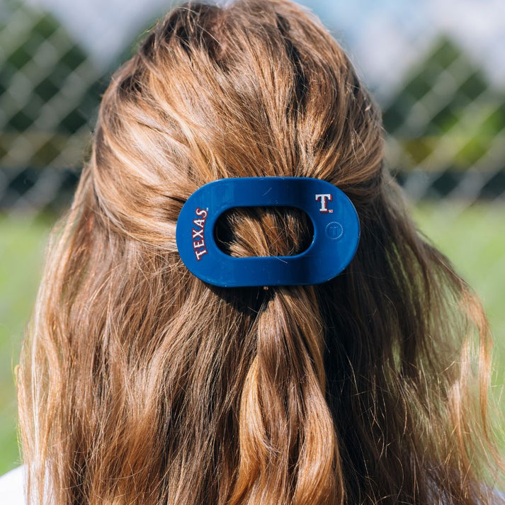 Texas Rangers Medium Flat Round Hair Clip by Teleties