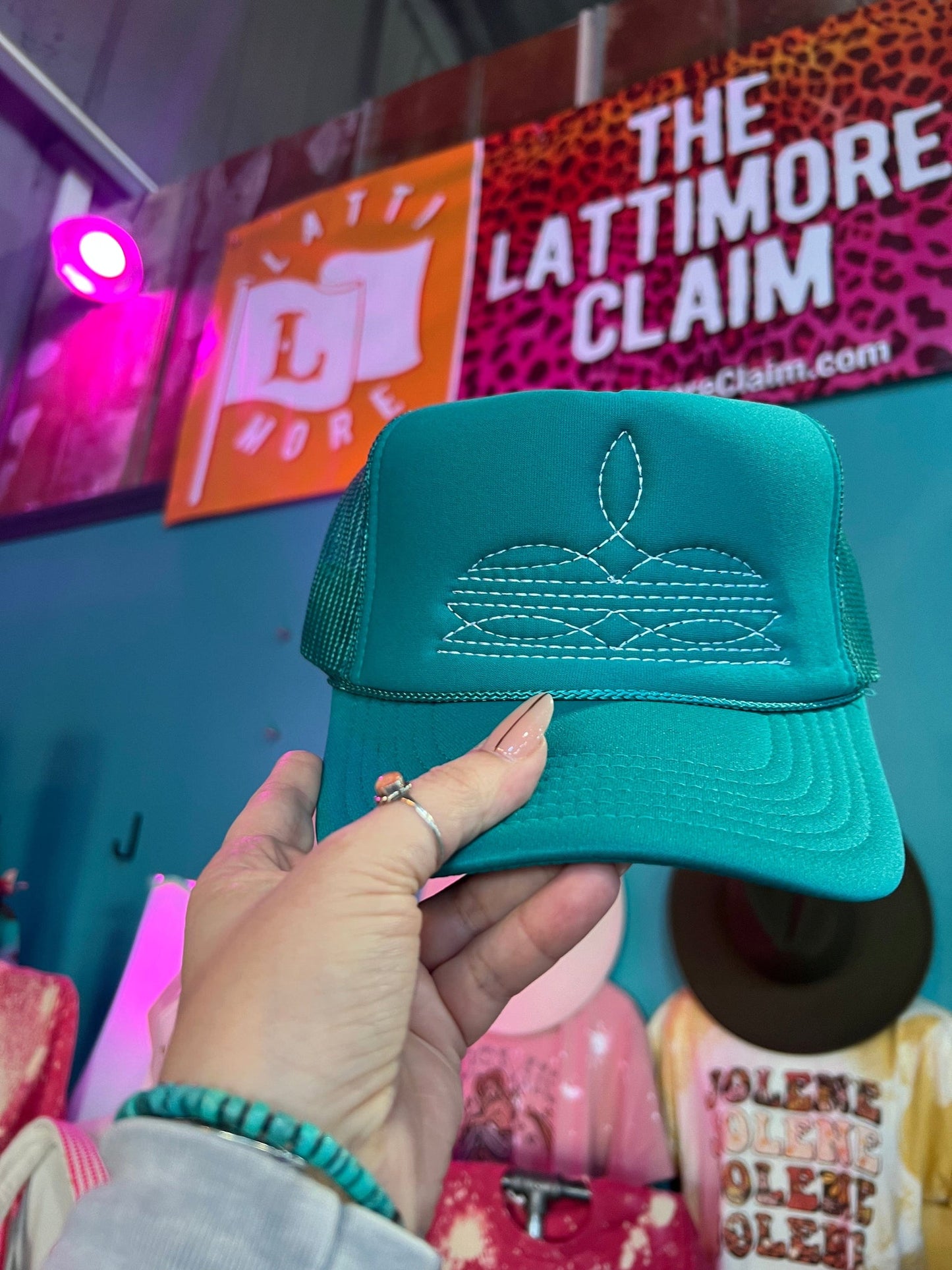 Western Boot Stitch Trucker Cap