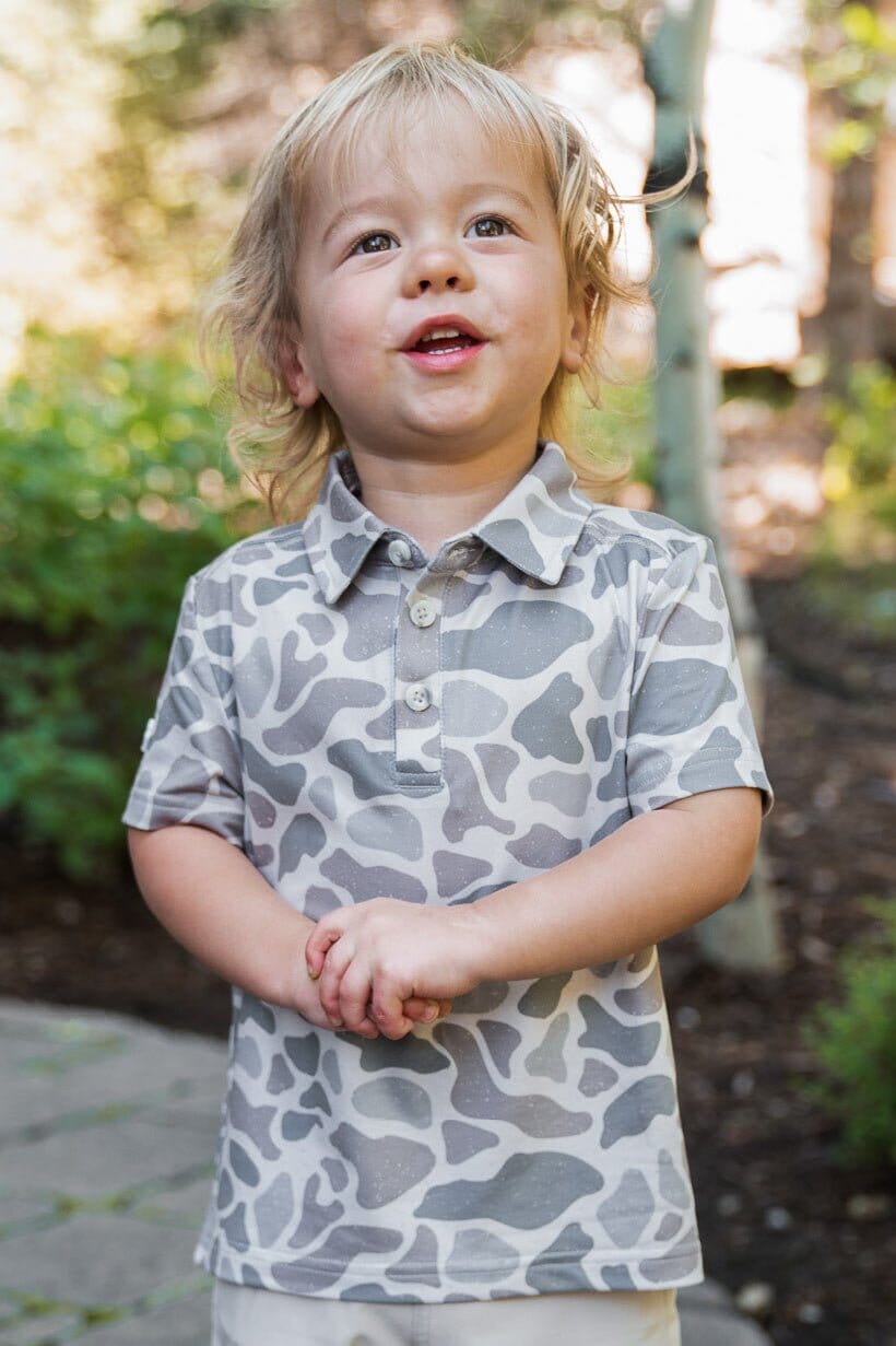 Classic Deer Camo Youth Polo by Burlebo