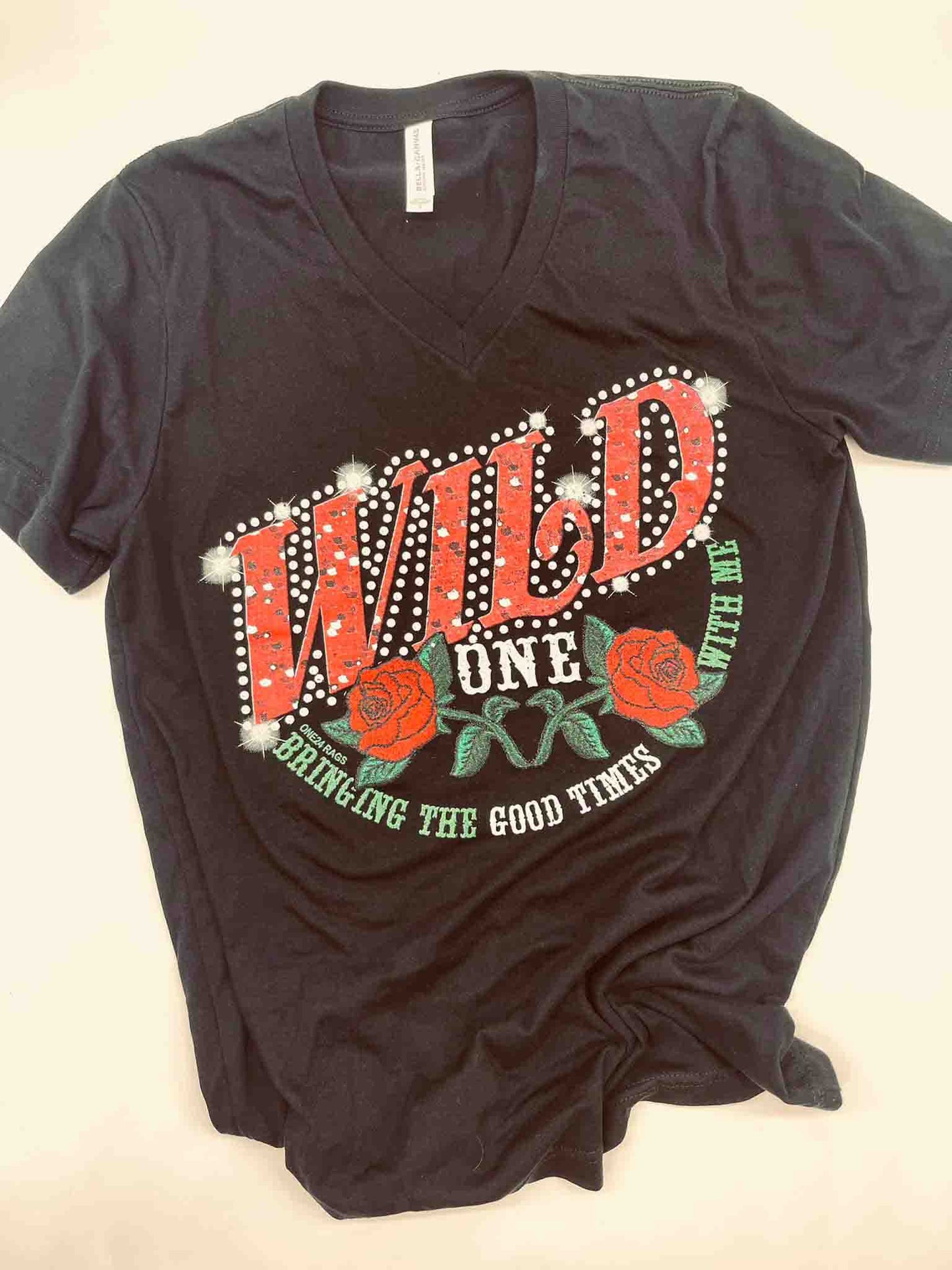 Wild One V-Neck Tee Black