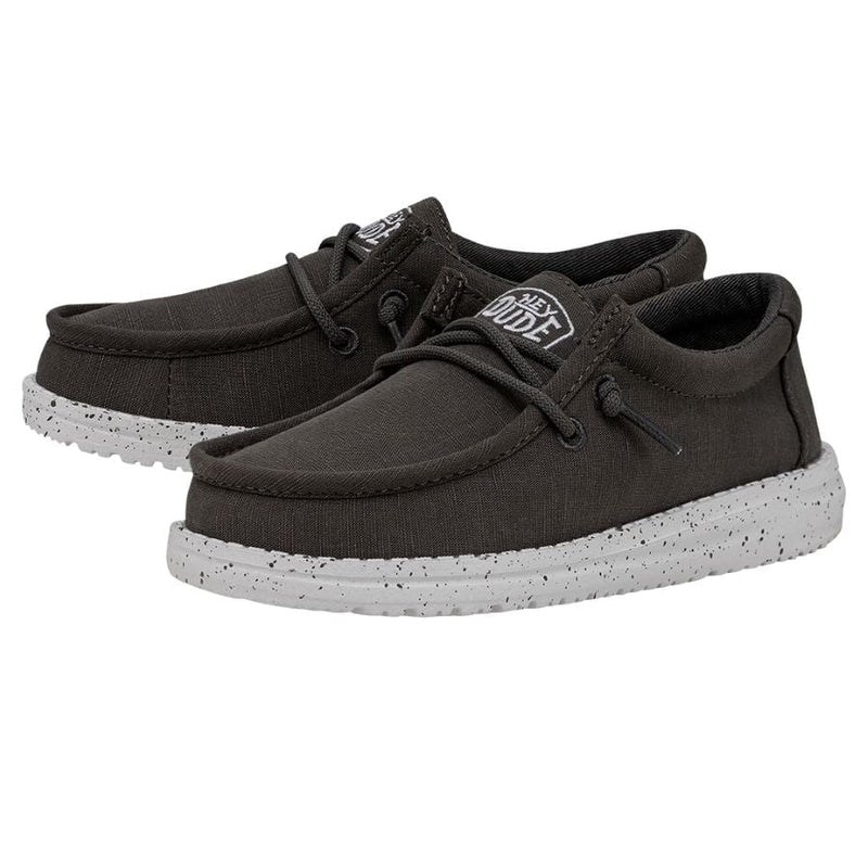 Wally Youth Slub Canvas Black