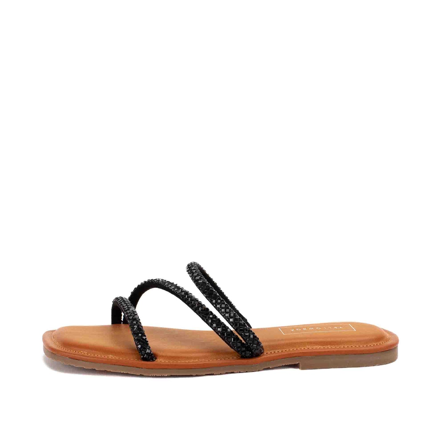 Yellow Box Darian Black Sandals