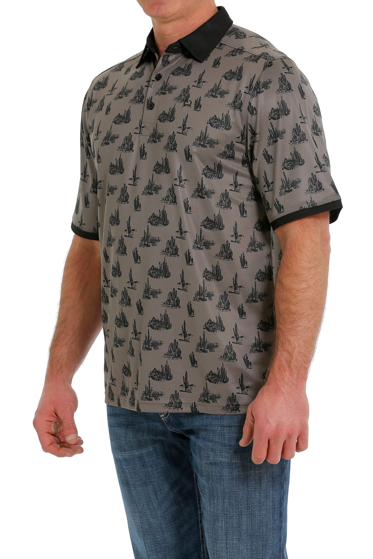 Cinch Arena Flex SS Grey Cactus