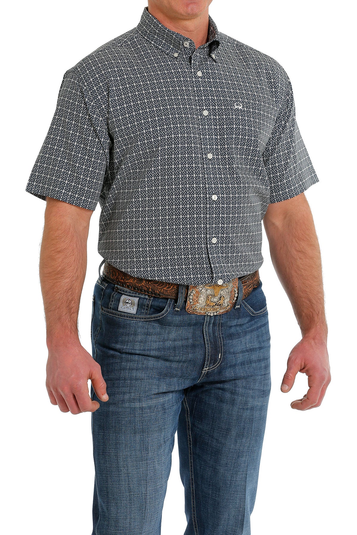 Cinch Arena Flex SS Navy Print