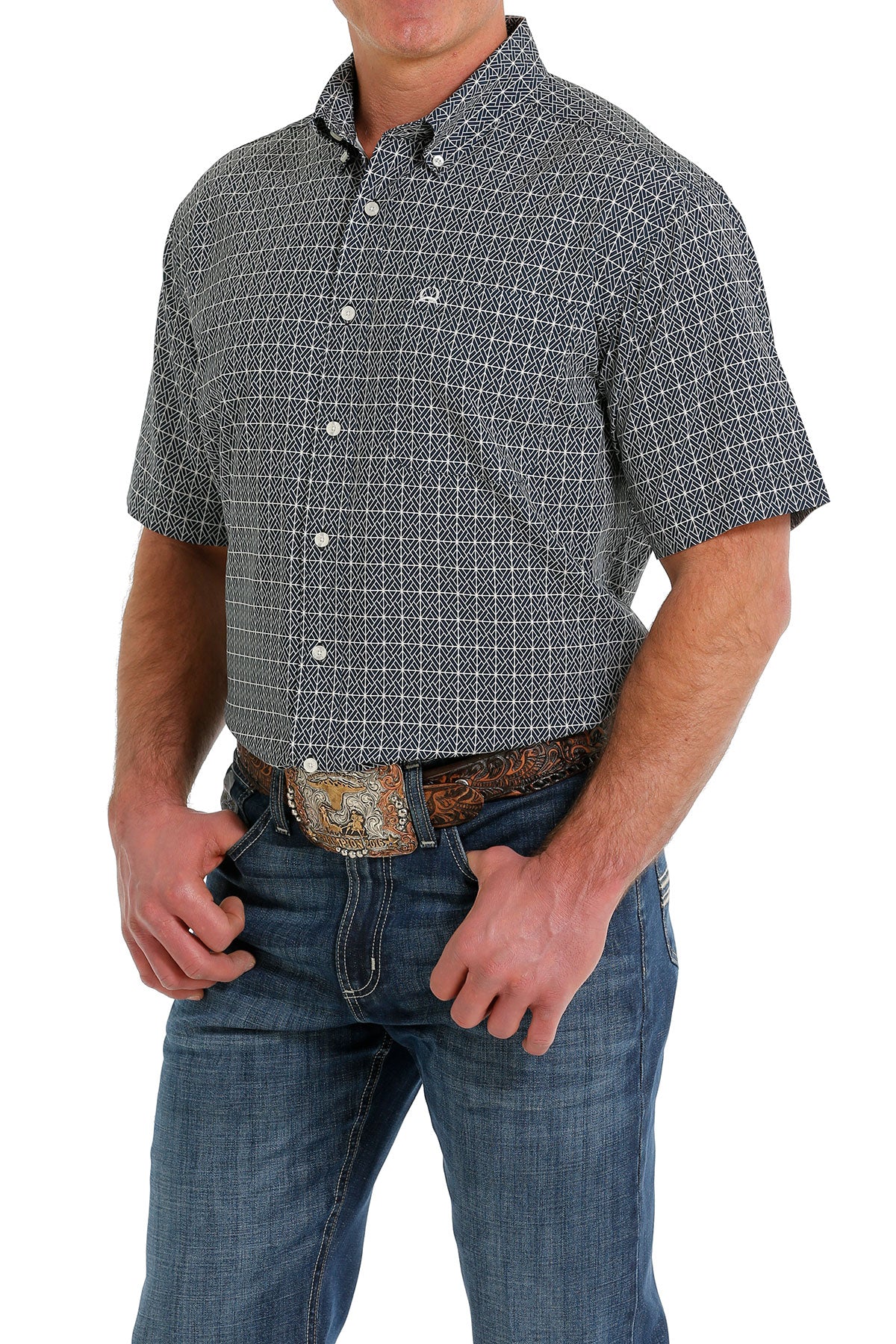 Cinch Arena Flex SS Navy Print