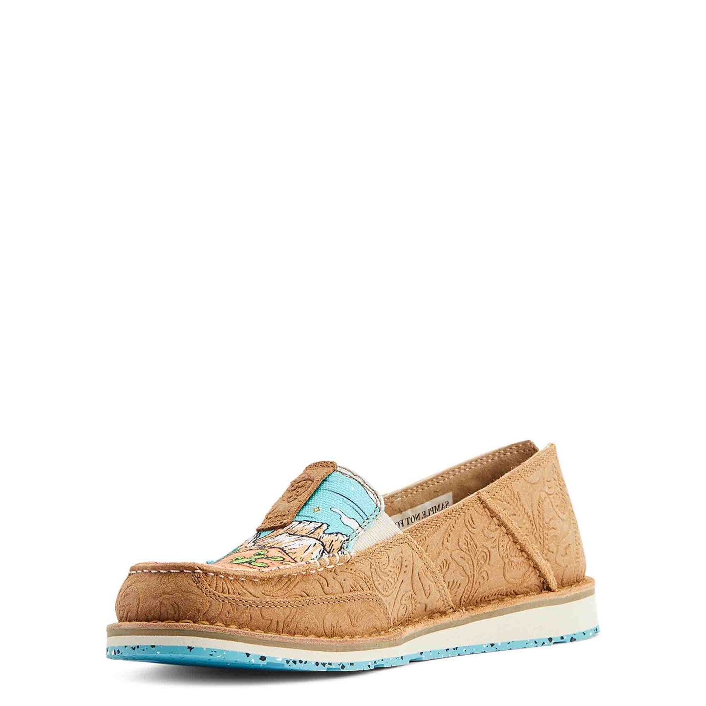 Ariat Womens Cruiser Tan Suede Embossed Arizona Skies