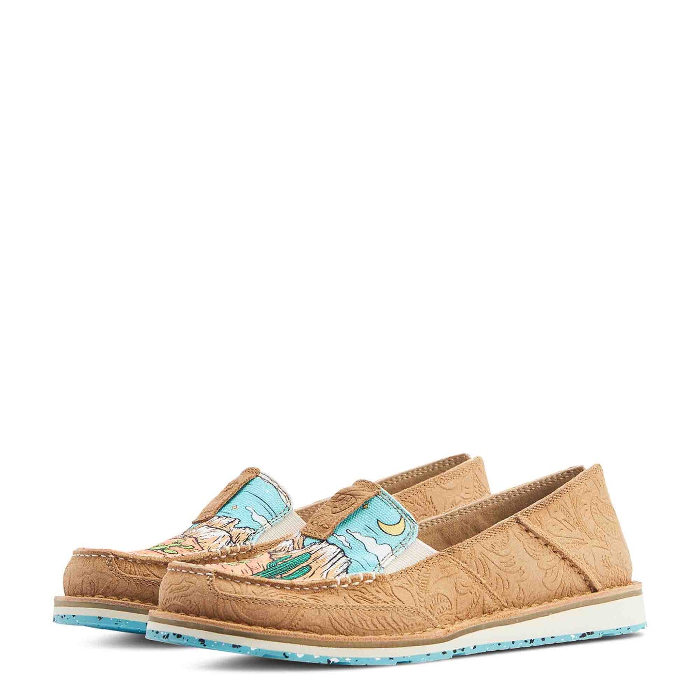 Ariat Womens Cruiser Tan Suede Embossed Arizona Skies