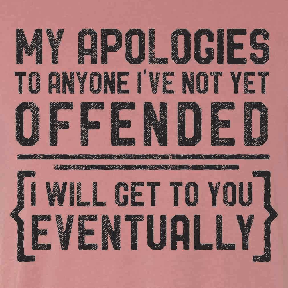 Apologies Tee Vintage Mauve