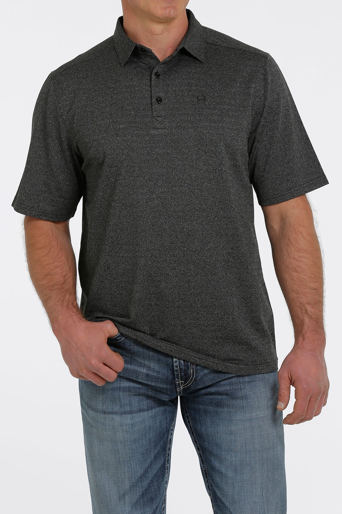 Cinch ArenaFlex SSL Polo Black Heather