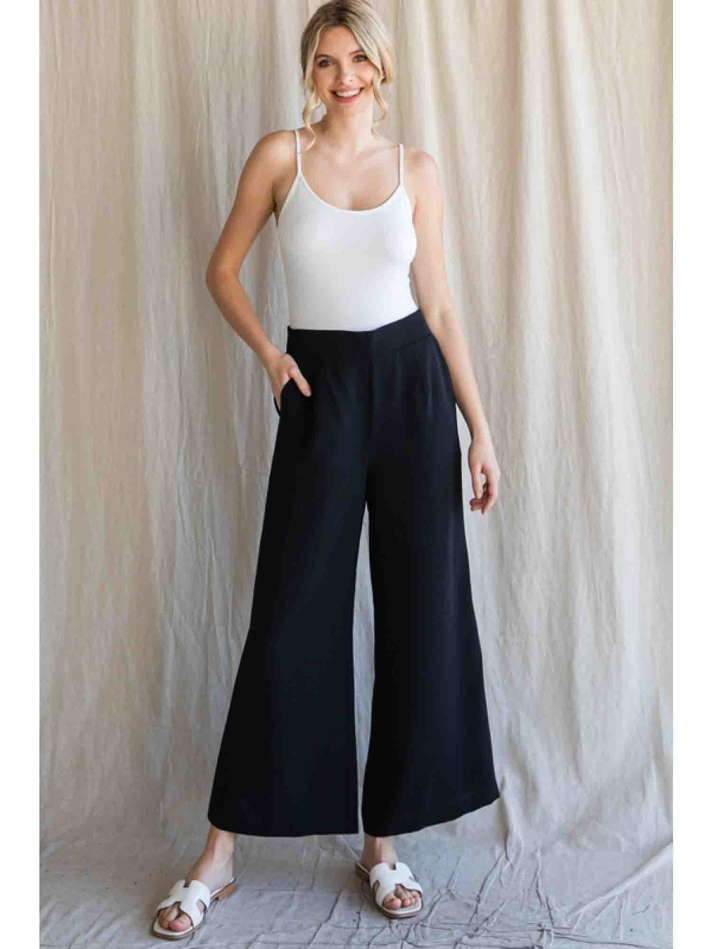 Jodifl Black Wide Leg Pants