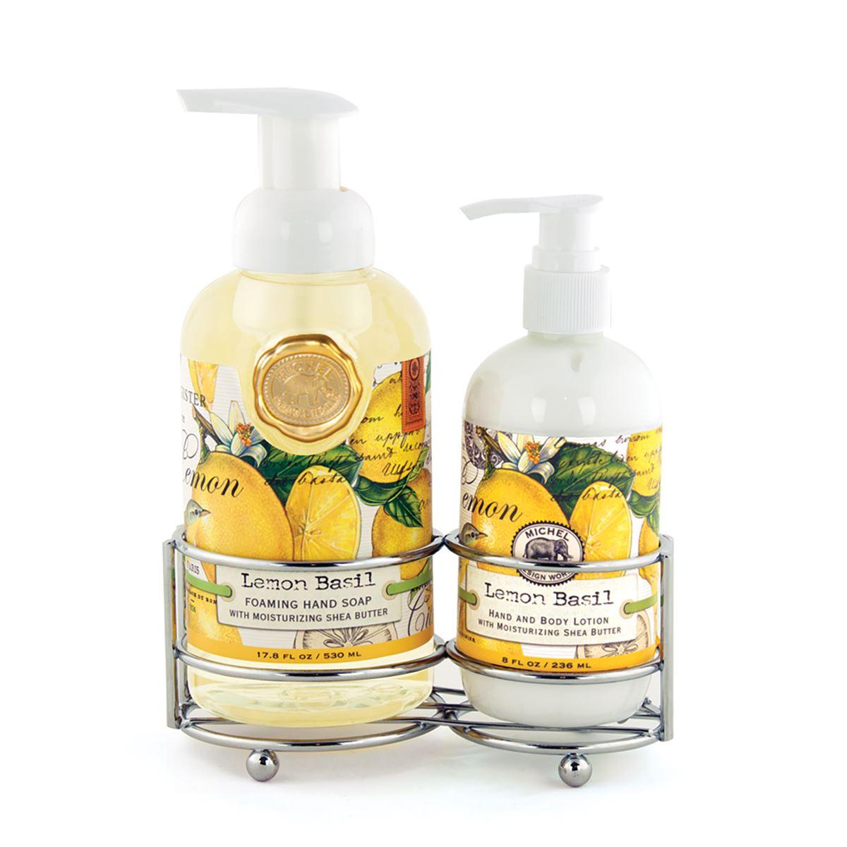 Lemon Basil Handcare Caddy Set