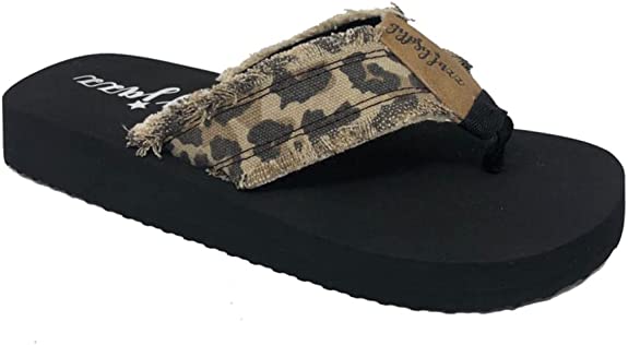 Encore Flip Flops Tan Leopard