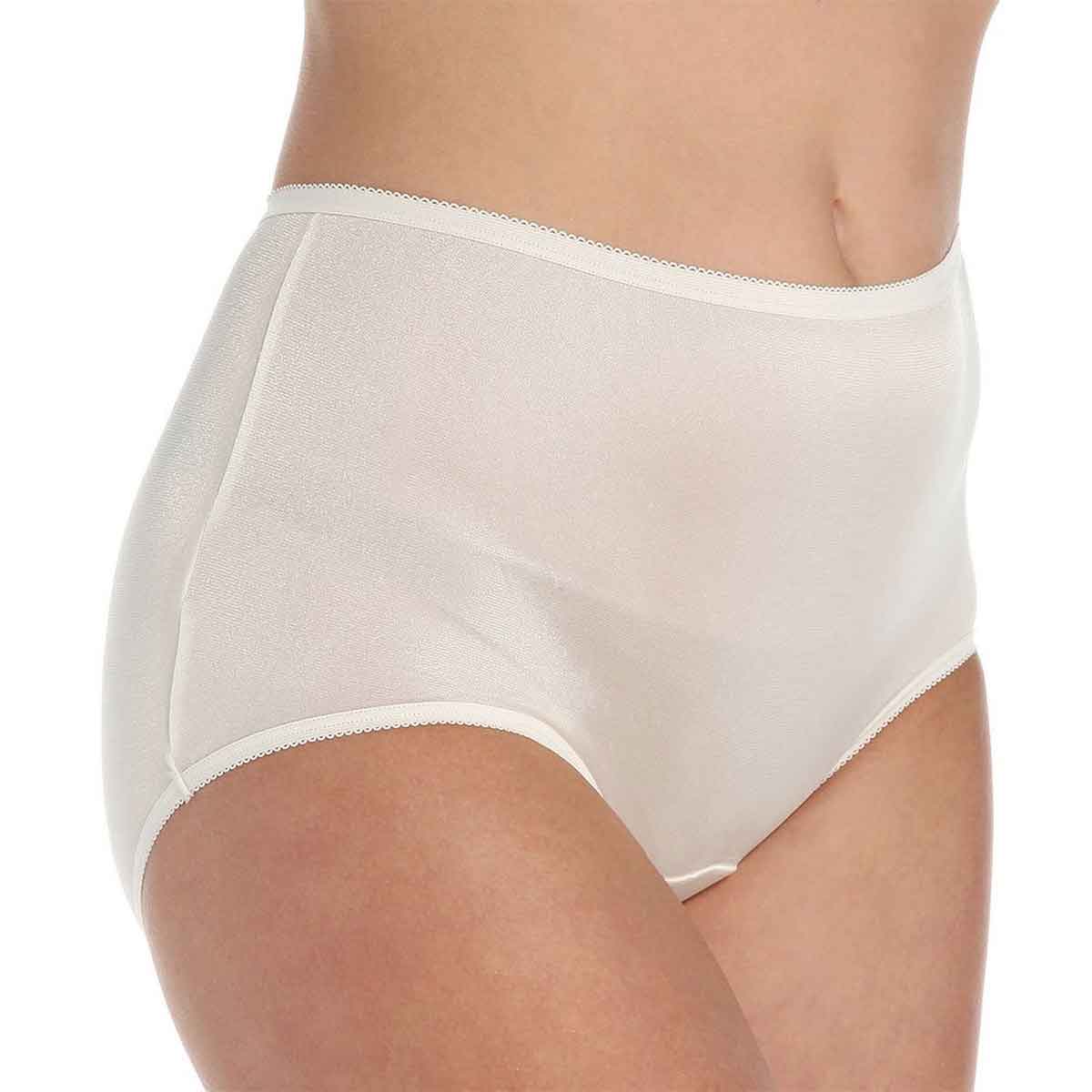 Lorraine Nylon Full Brief Picot Trim Panty