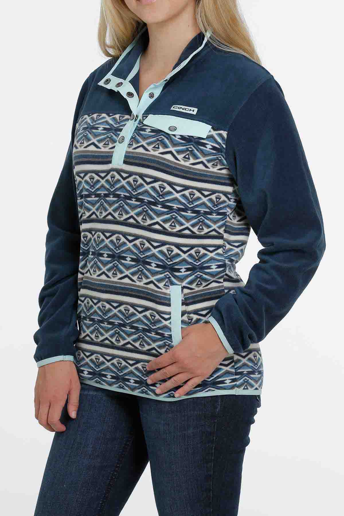 Cinch Womens Fleece Pullover Teal