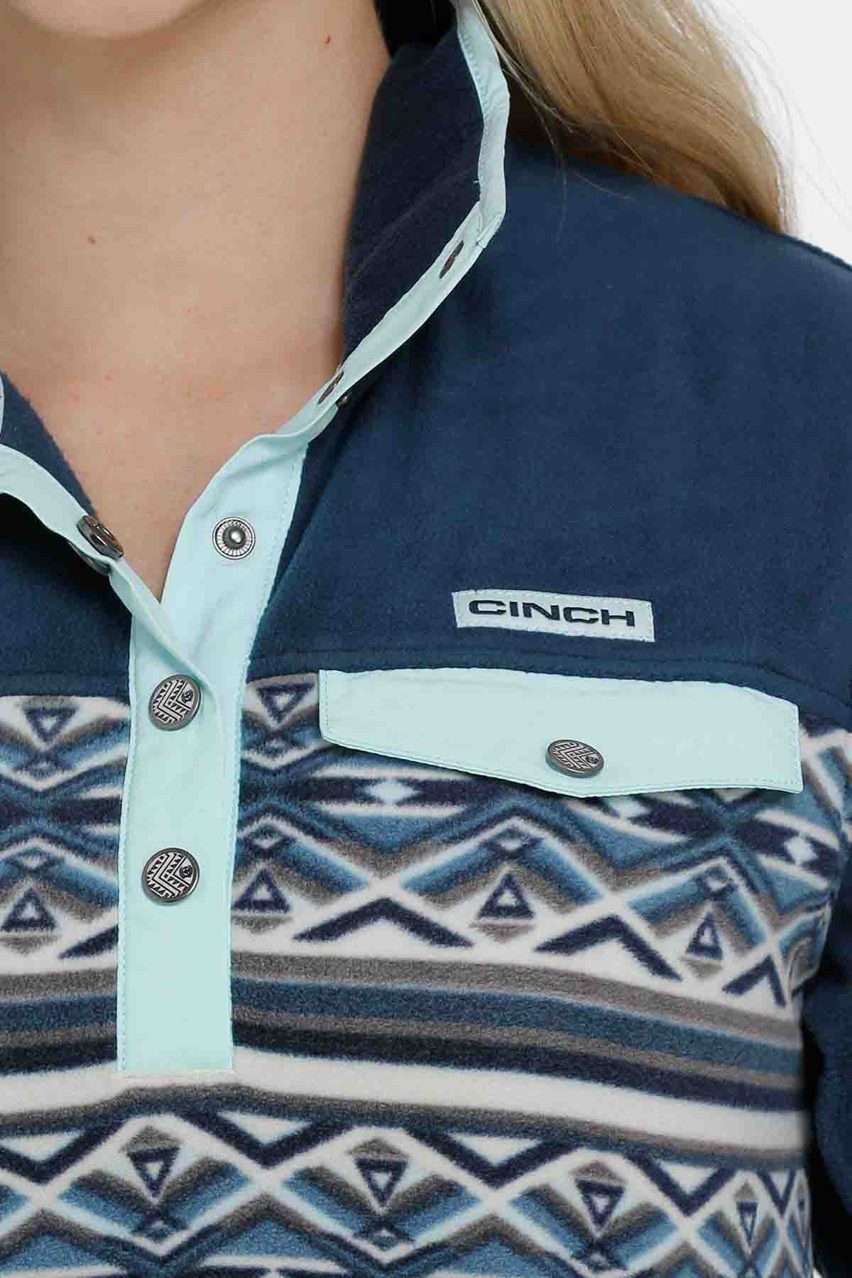 Cinch Womens Fleece Pullover Teal