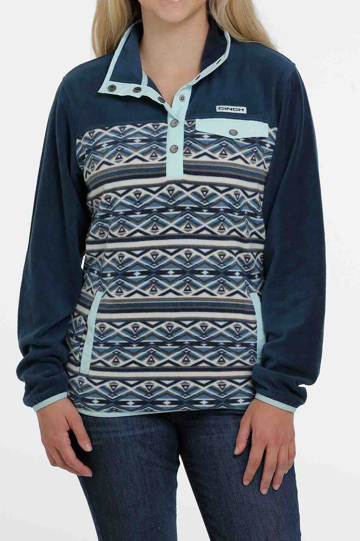 Cinch Women's Fleece Pullover Teal