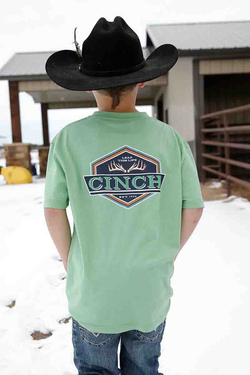 Cinch Boys Graphic Tee Short Sleeve Green