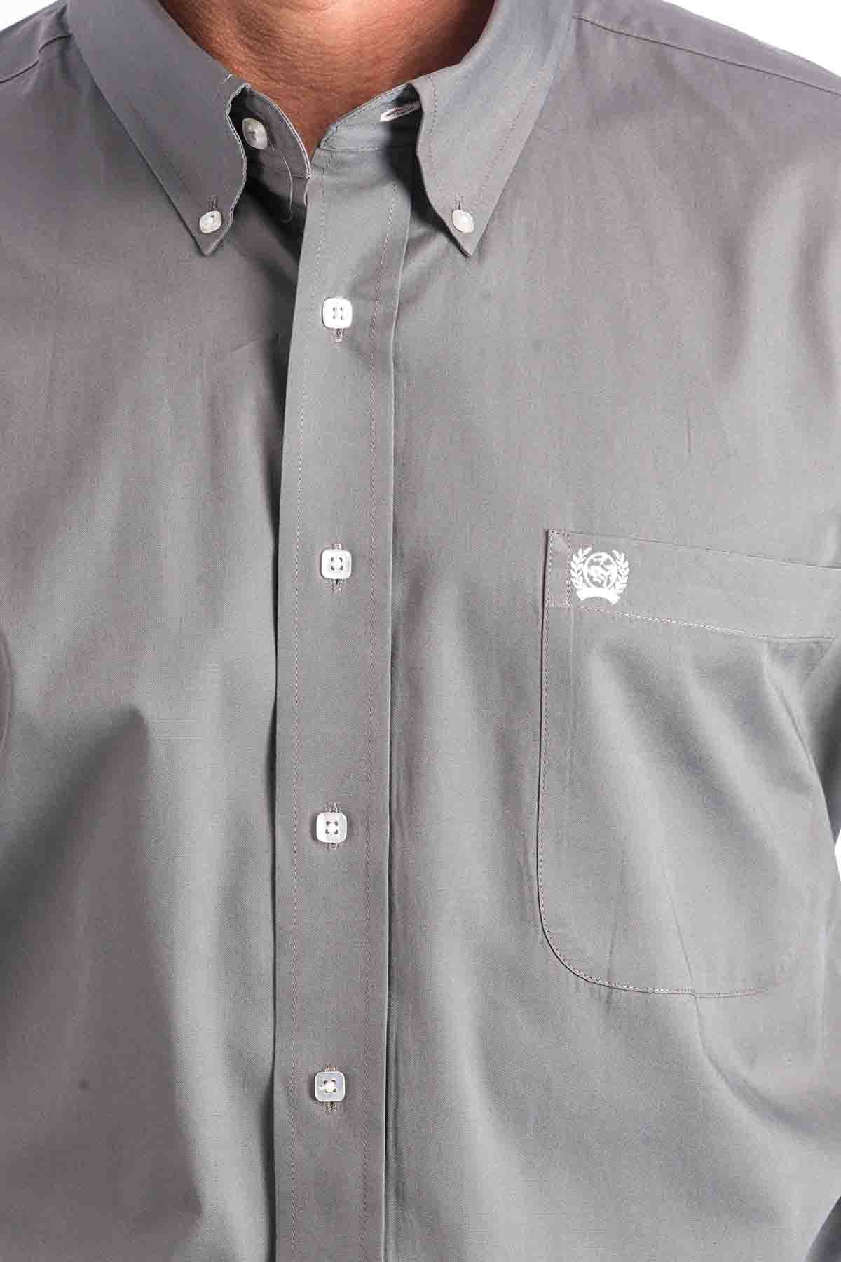 Cinch LSL Solid BD Shirt Grey