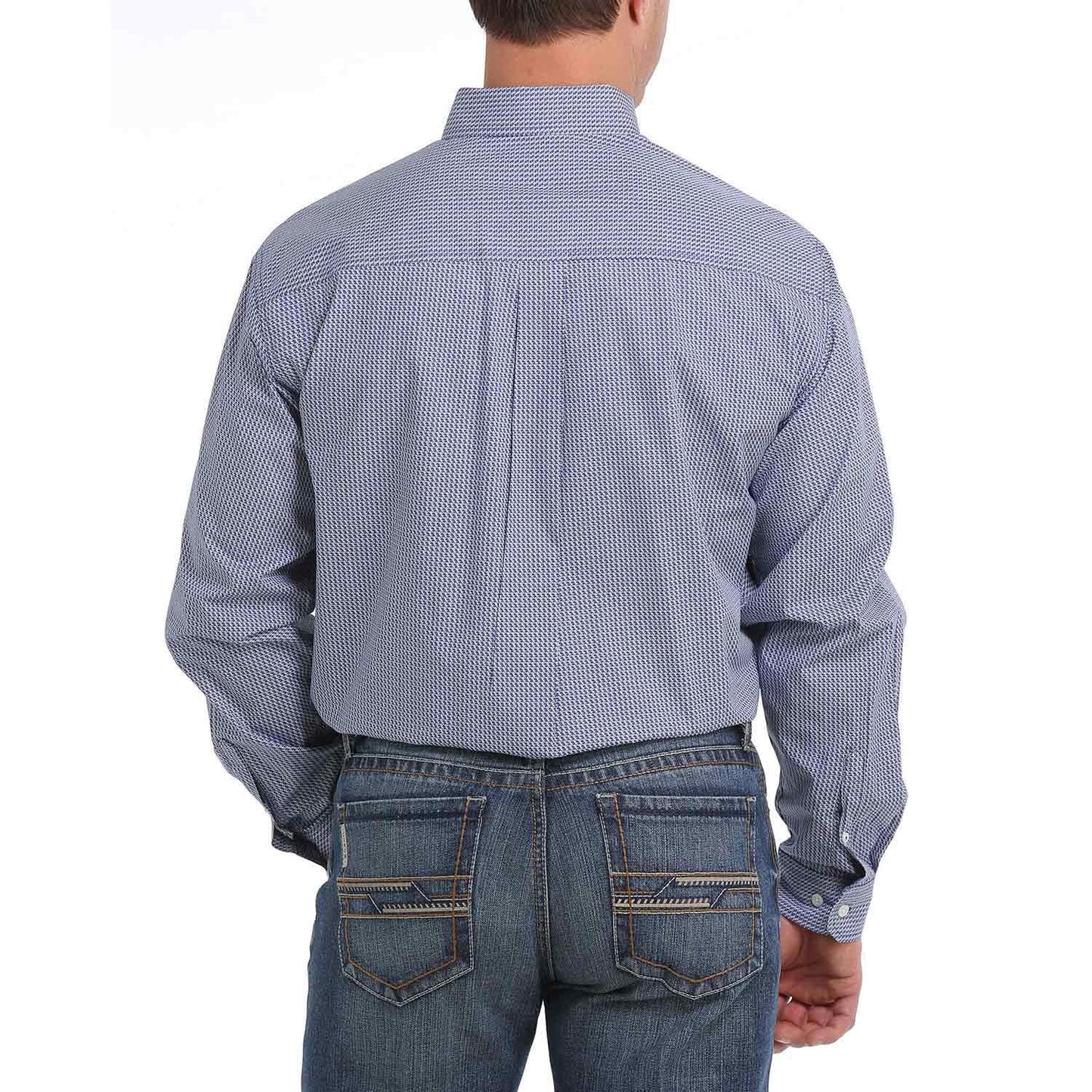 Cinch LSL Print BD Shirt Royal