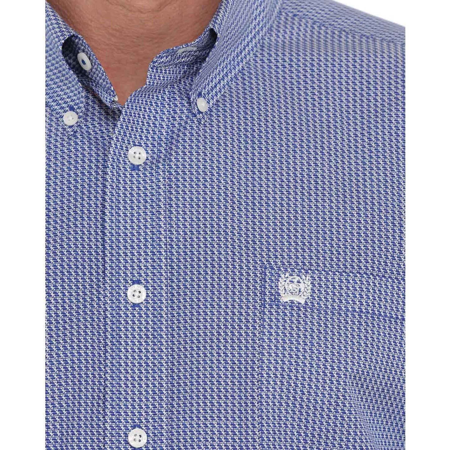 Cinch LSL Print BD Shirt Royal