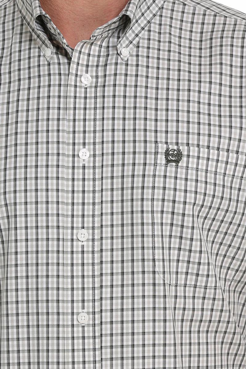 Cinch LSL Plaid BD Shirt Olive