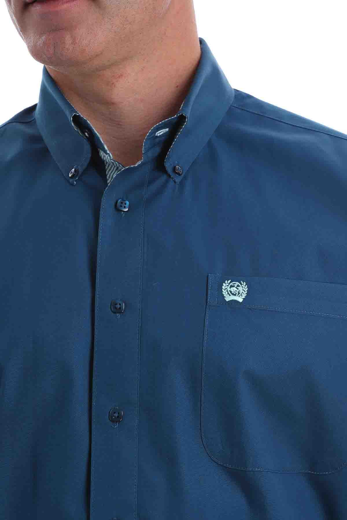 Cinch LSL Solid Shirt Navy Blue