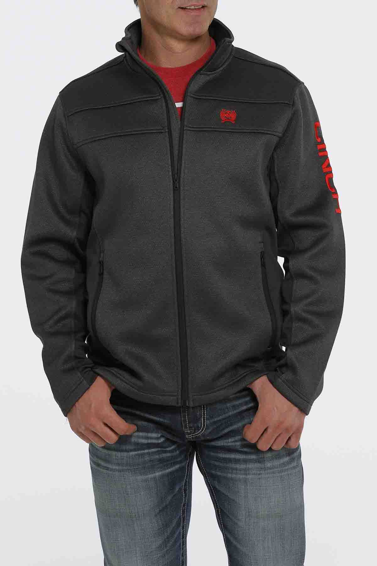 Mens Sweater Jacket Charcoal