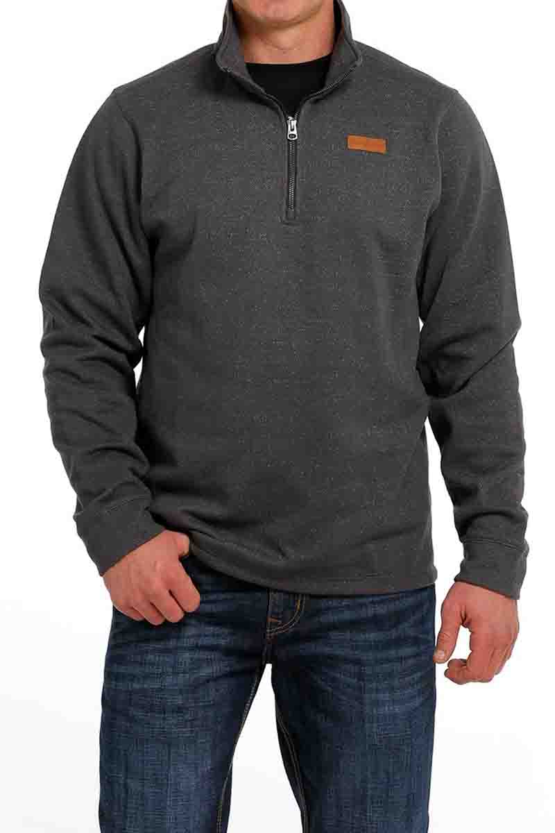 Mens Quarter-Zip Pullover Charcoal
