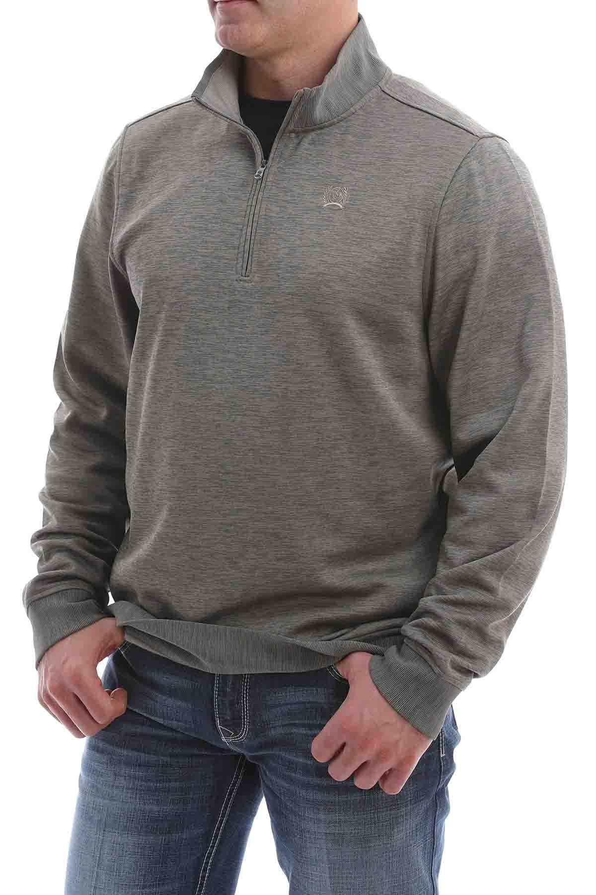 ¼ Zip Pullover Sweater Heather-Khaki