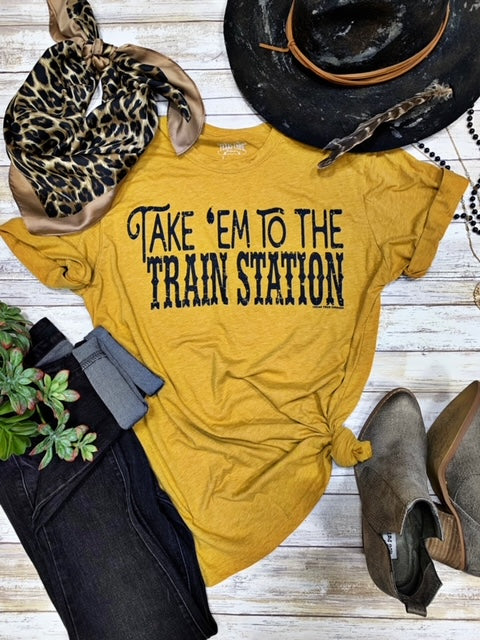 Yellowstone Train Station Tee