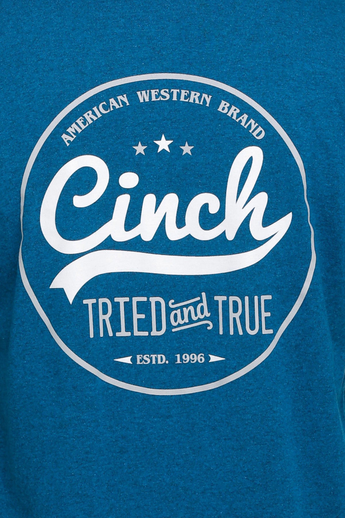 Cinch Mens TShirt Script Teal