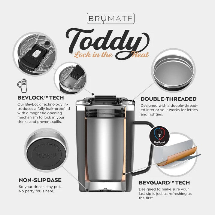 BruMate Toddy Rose Gold Leopard