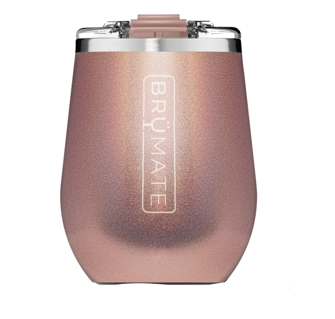 Uncork'd 14oz Wine Glttr Rose Gold