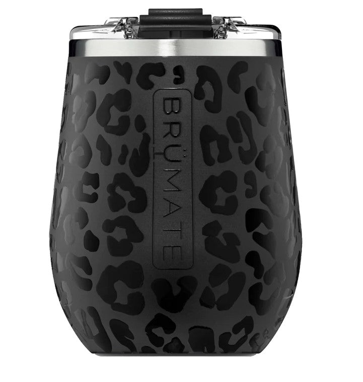 Uncork'd 14oz Wine Onyx Leopard