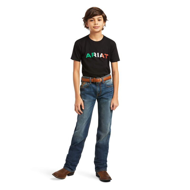 Kid's Ariat Viva Mexico Tee in Black