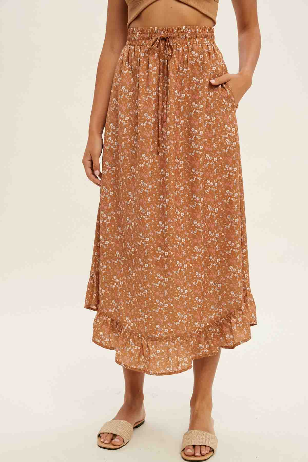 Amber Combo Floral Skirt