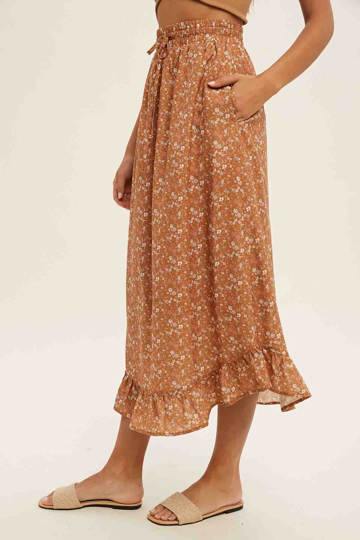 Amber Combo Floral Skirt