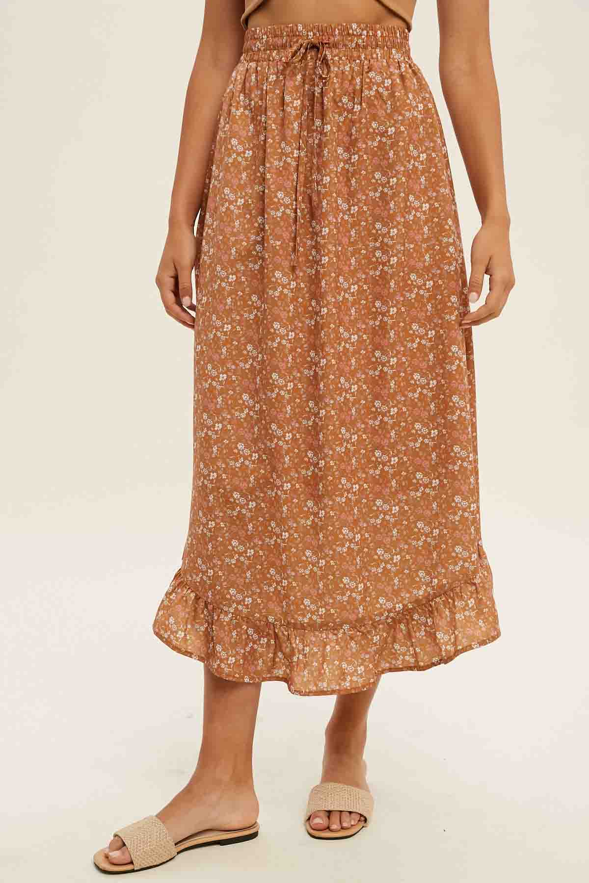 Amber Combo Floral Skirt