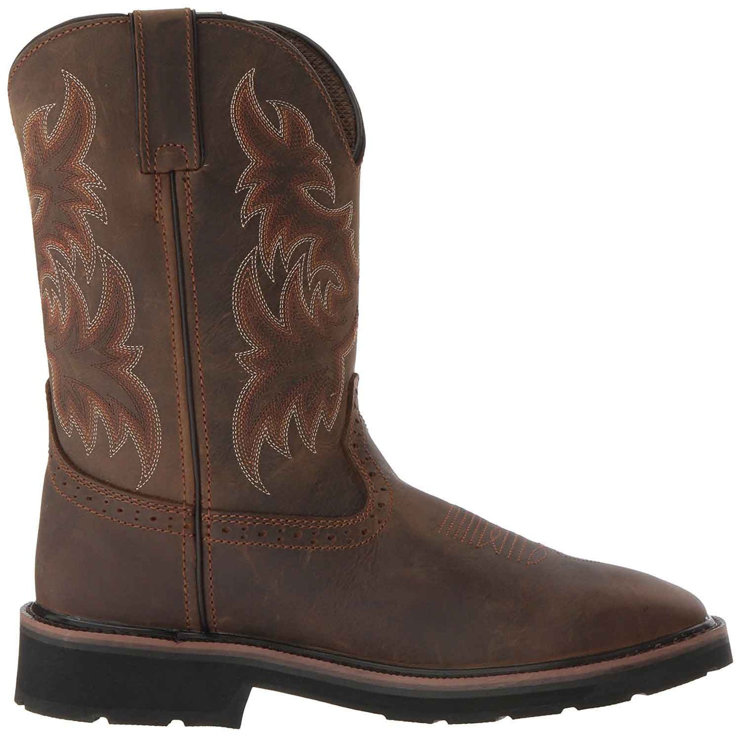 Wolverine Mens Rancher Steel-Toe Work Boots Dark Brown