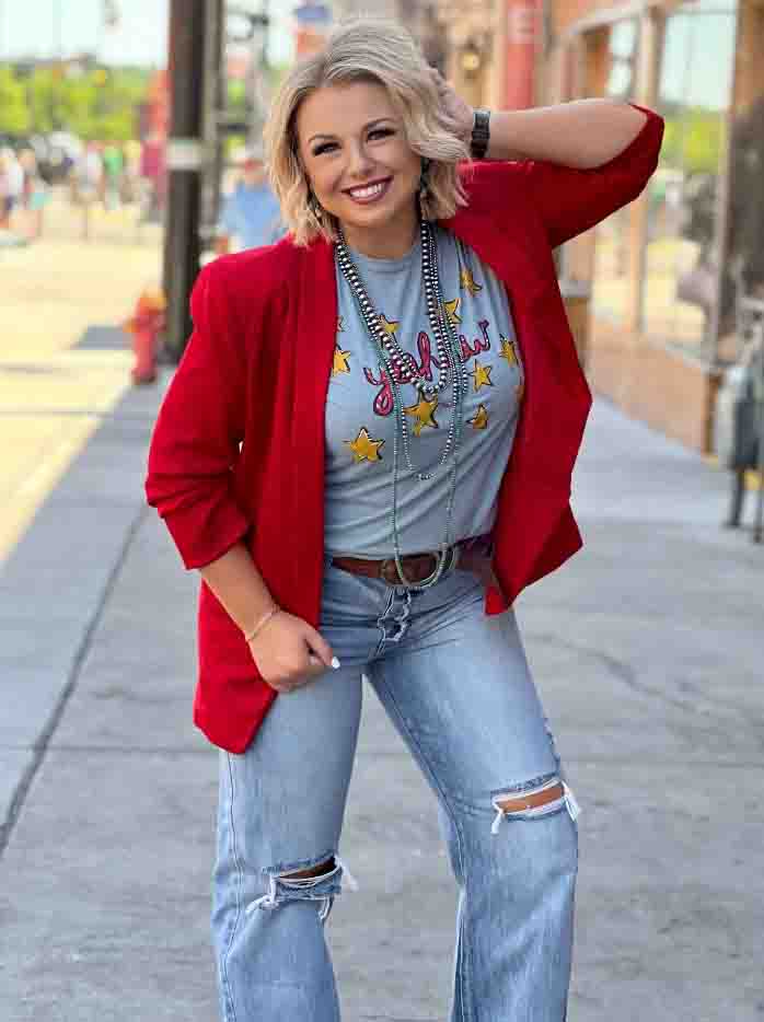 Yeehaw Tee Stonewash Denim