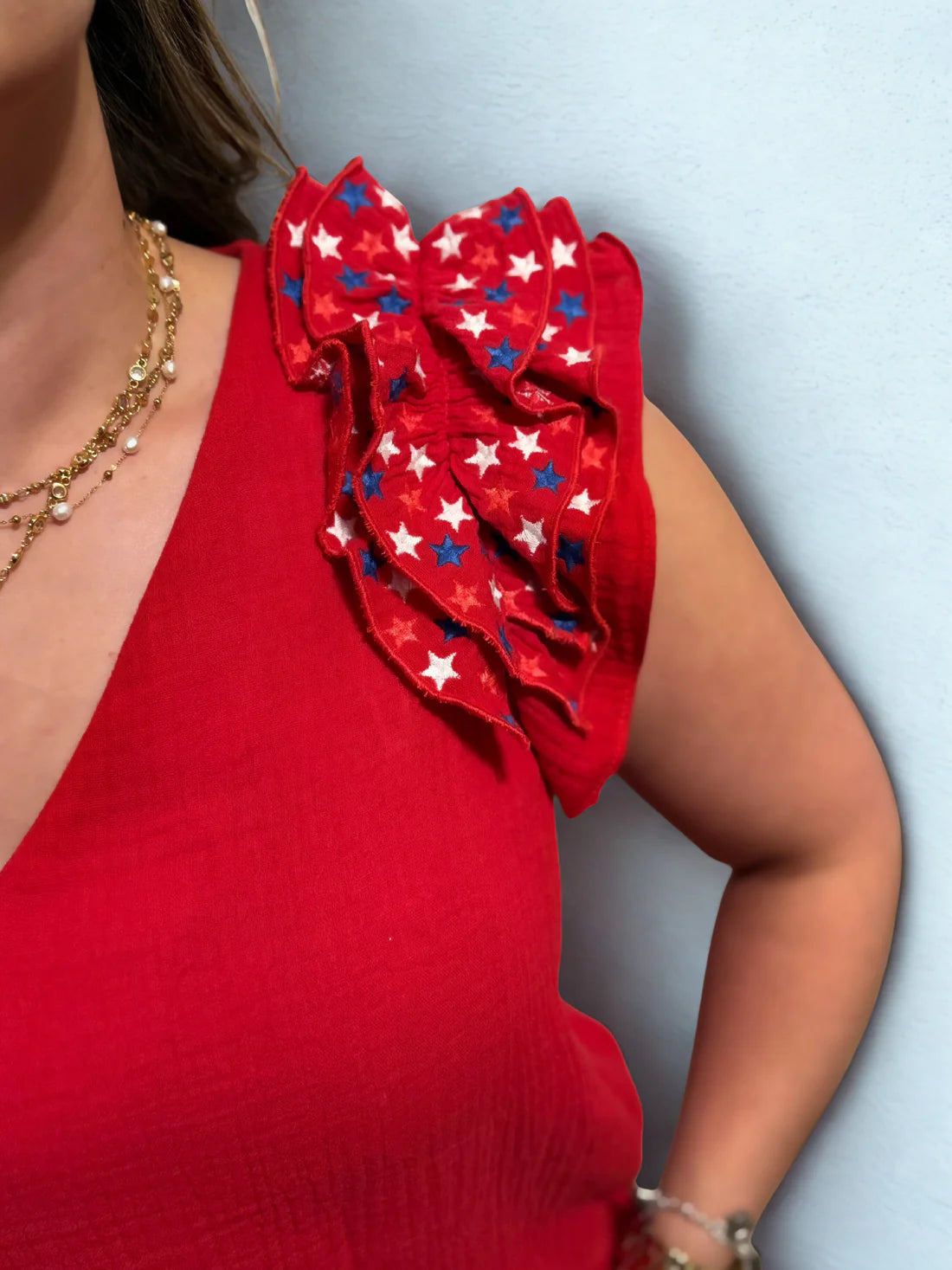 Liberty Top in Red by Washco Apparel