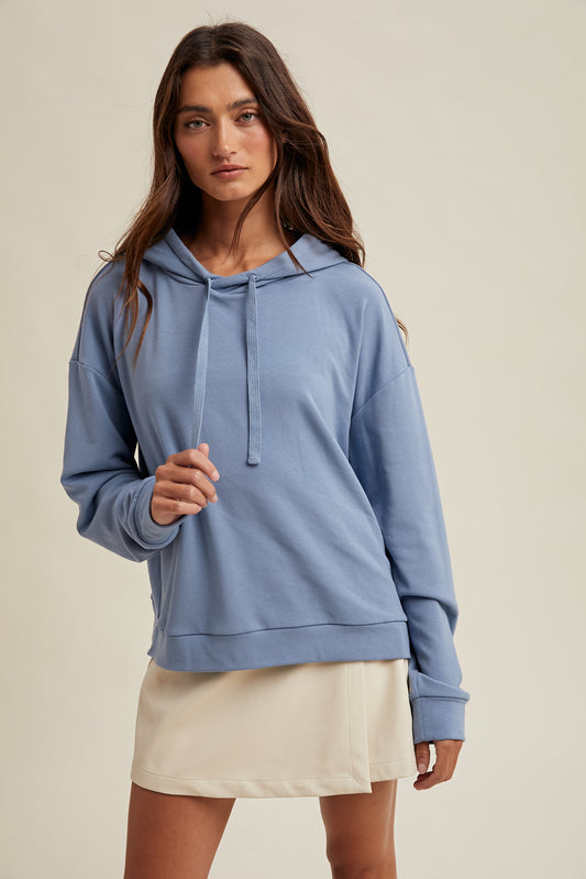 Knit Drop Shoulder Hoodie by Wishlist