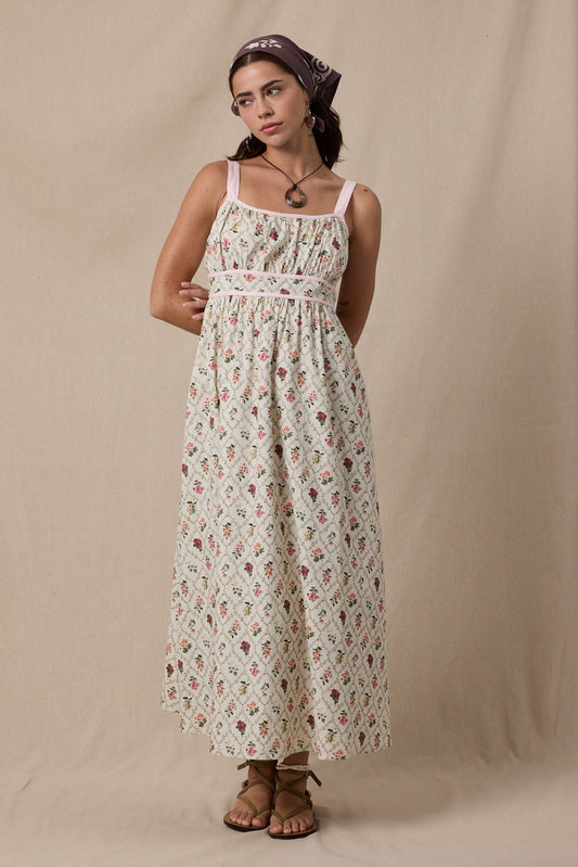 Cream Floral Dress by Wishlist