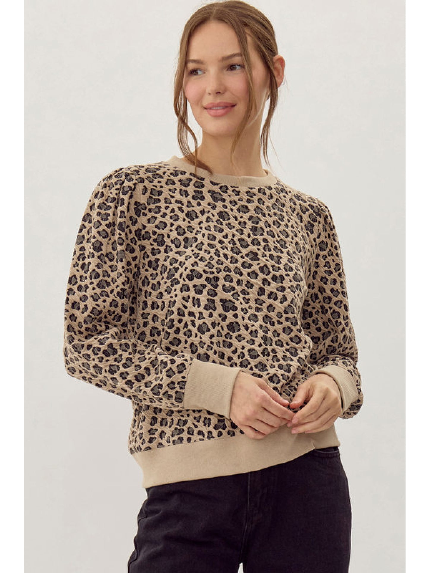 Leopard Pullover Sweatshirt Top by Jodifl
