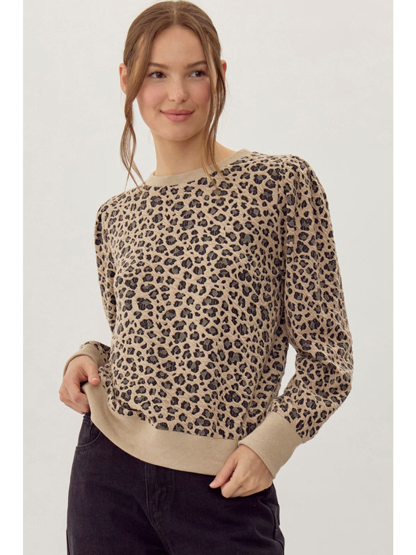Leopard Pullover Sweatshirt Top by Jodifl