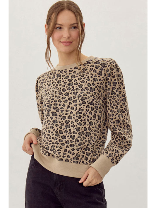 Leopard Pullover Sweatshirt Top by Jodifl